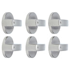 6Pcs 8mm Rotate Knob Zinc Alloy Control Knob Replacement for Kitchen Range Gas Stove Microwave Oven45°