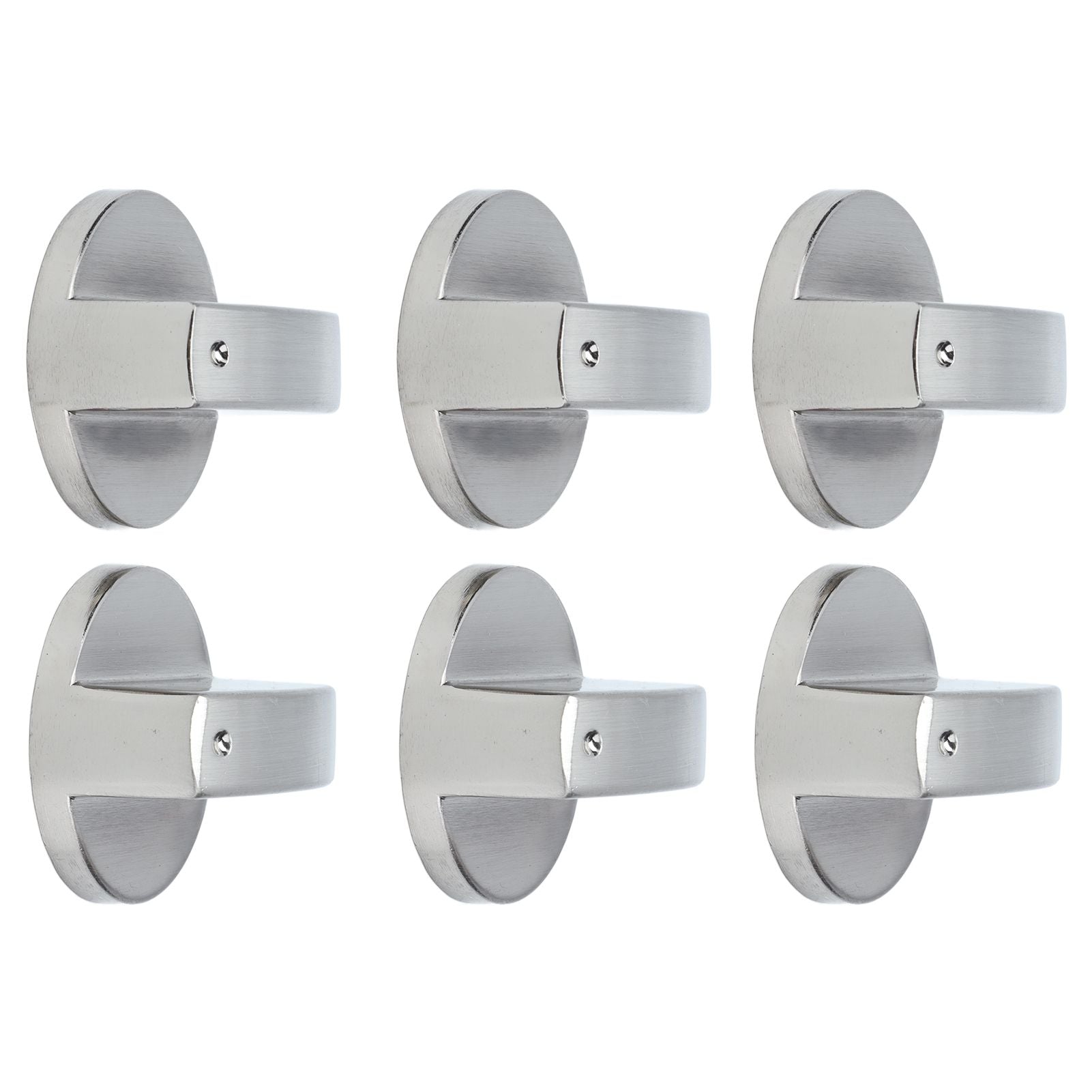 6Pcs 8mm Rotate Knob Zinc Alloy Control Knob Replacement for Kitchen Range Gas Stove Microwave Oven45°