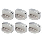 6Pcs 8mm Rotate Knob Zinc Alloy Control Knob Replacement for Kitchen Range Gas Stove Microwave Oven45°