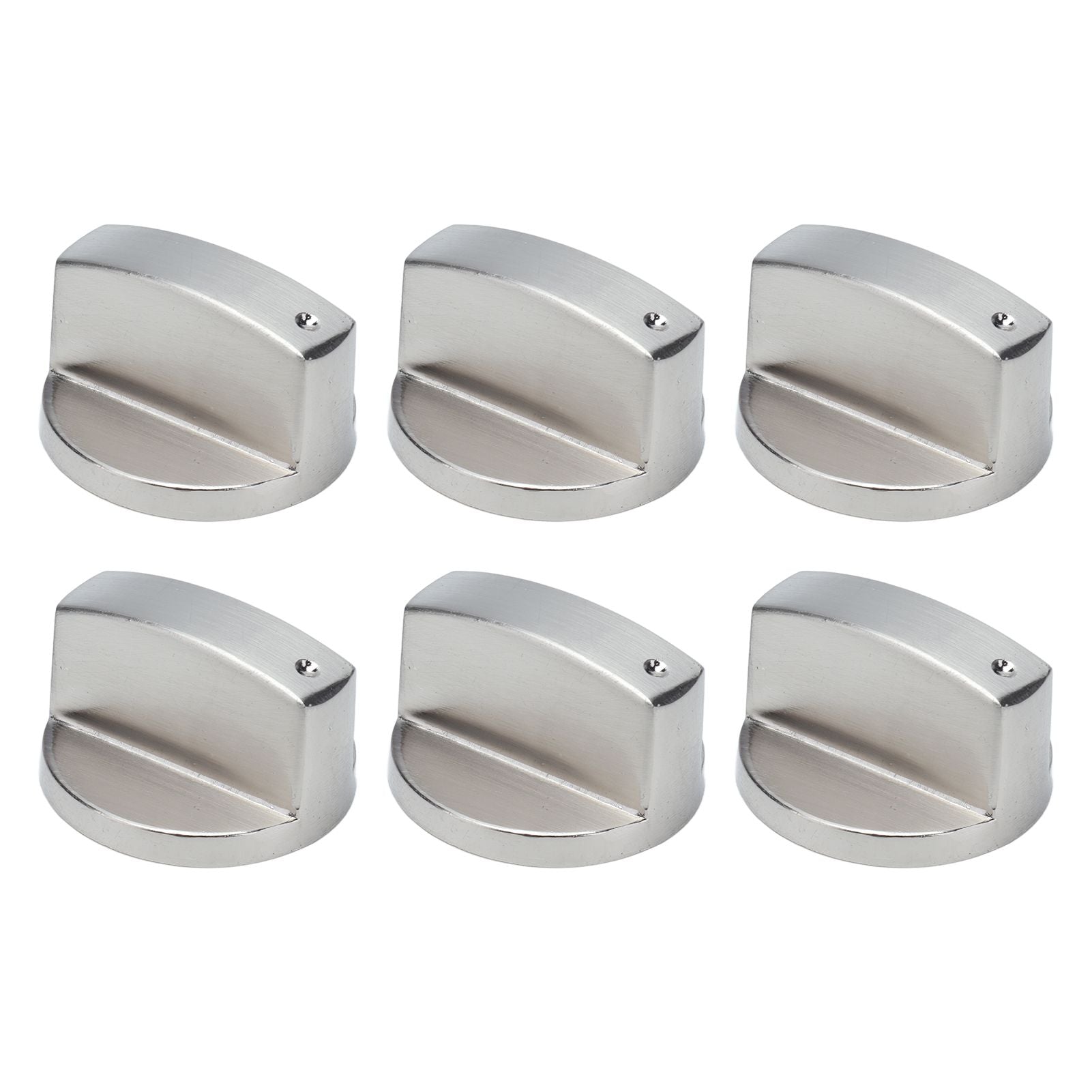 6Pcs 8mm Rotate Knob Zinc Alloy Control Knob Replacement for Kitchen Range Gas Stove Microwave Oven45°