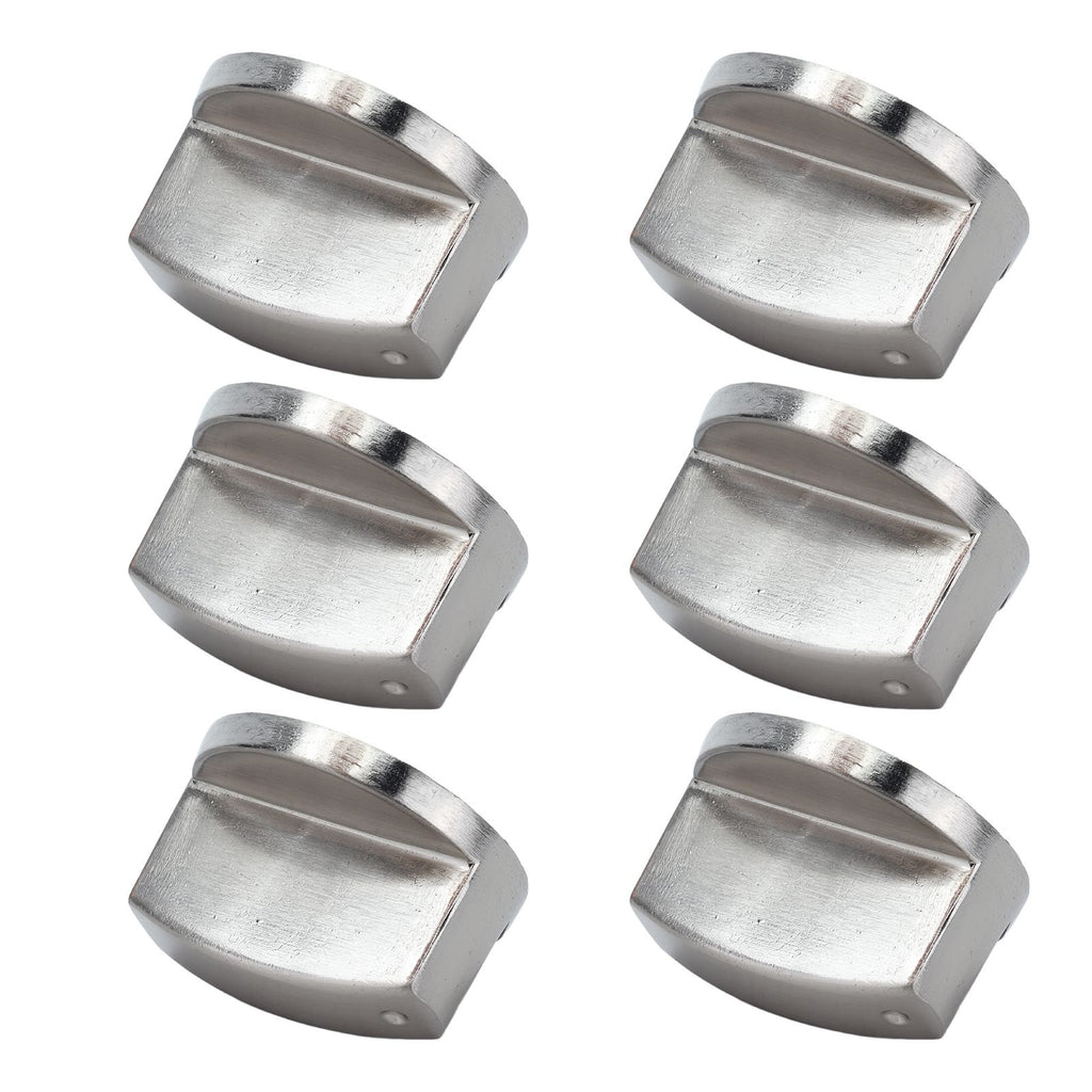 6Pcs 8mm Rotate Knob Zinc Alloy Control Knob Replacement for Kitchen Range Gas Stove Microwave Oven45°