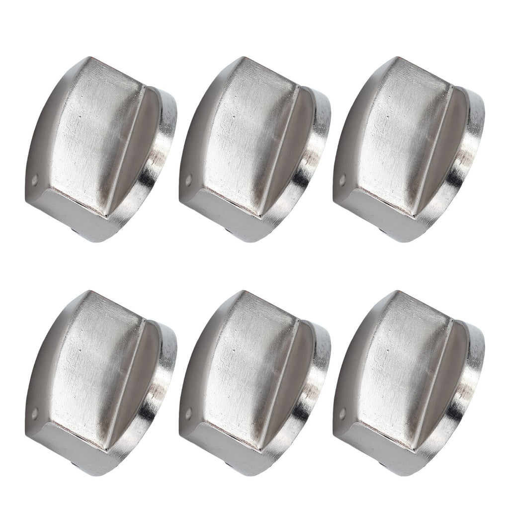 6Pcs 8mm Rotate Knob Zinc Alloy Control Knob Replacement for Kitchen Range Gas Stove Microwave Oven45°