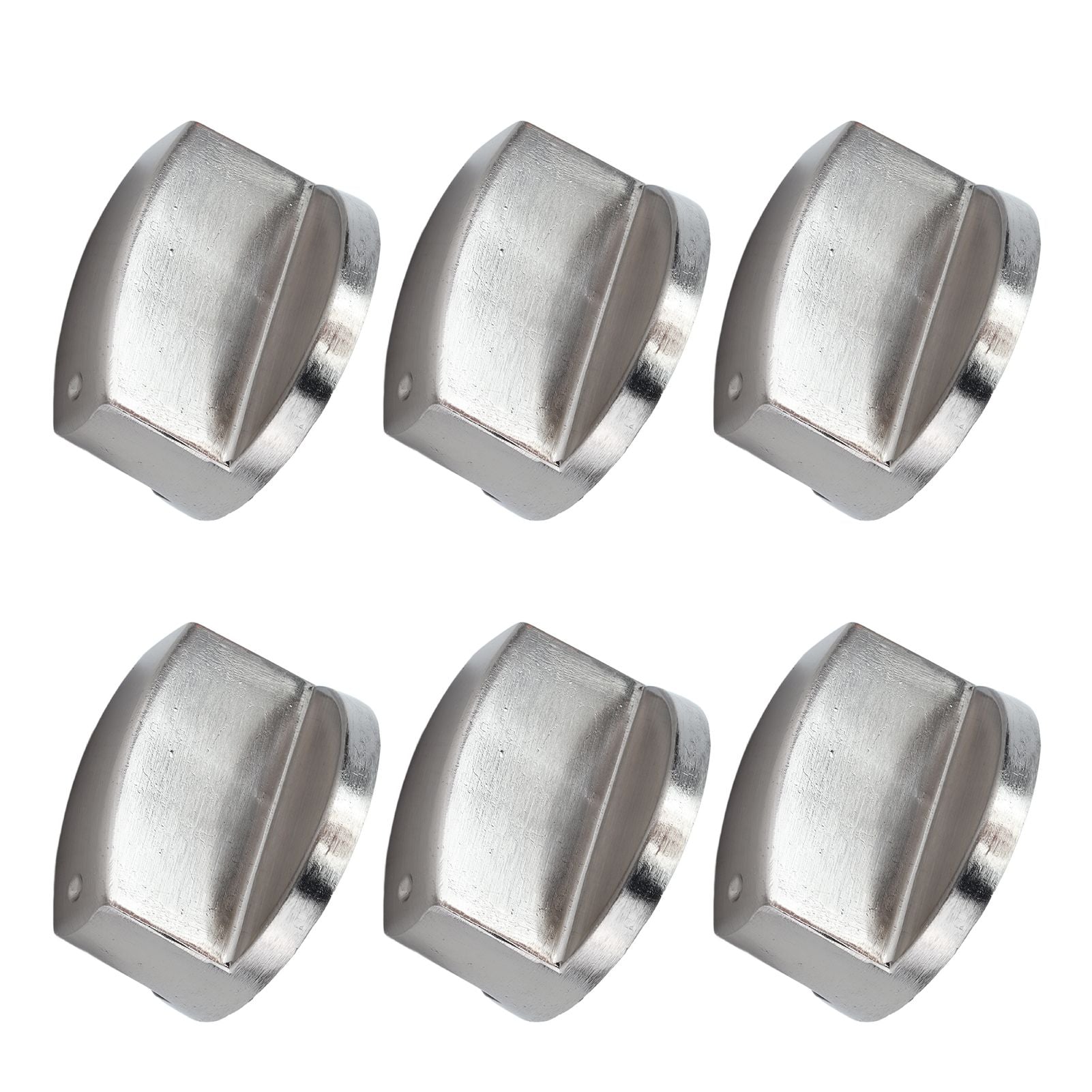 6Pcs 8mm Rotate Knob Zinc Alloy Control Knob Replacement for Kitchen Range Gas Stove Microwave Oven45°