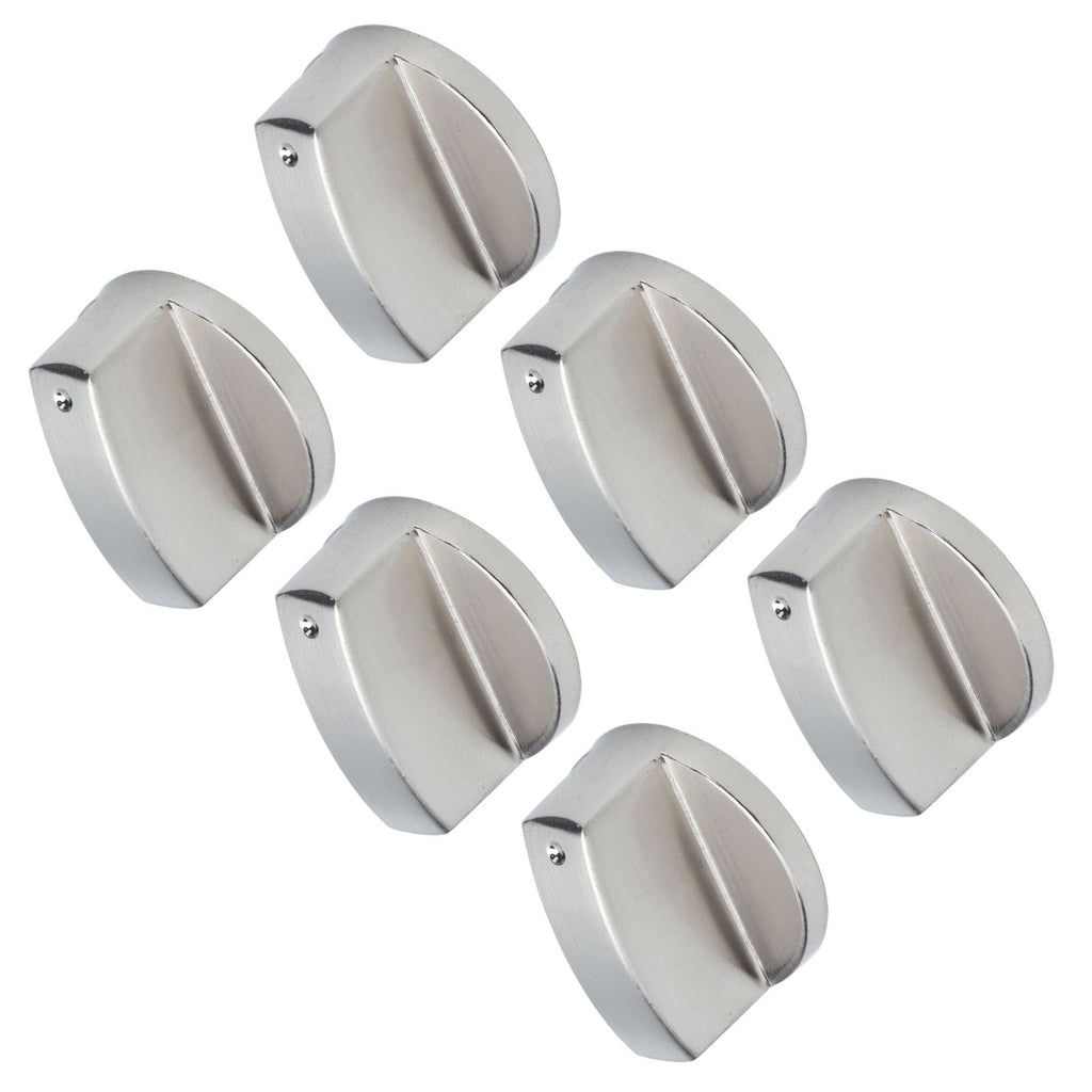 6Pcs 8mm Rotate Knob Zinc Alloy Control Knob Replacement for Kitchen Range Gas Stove Microwave Oven45°