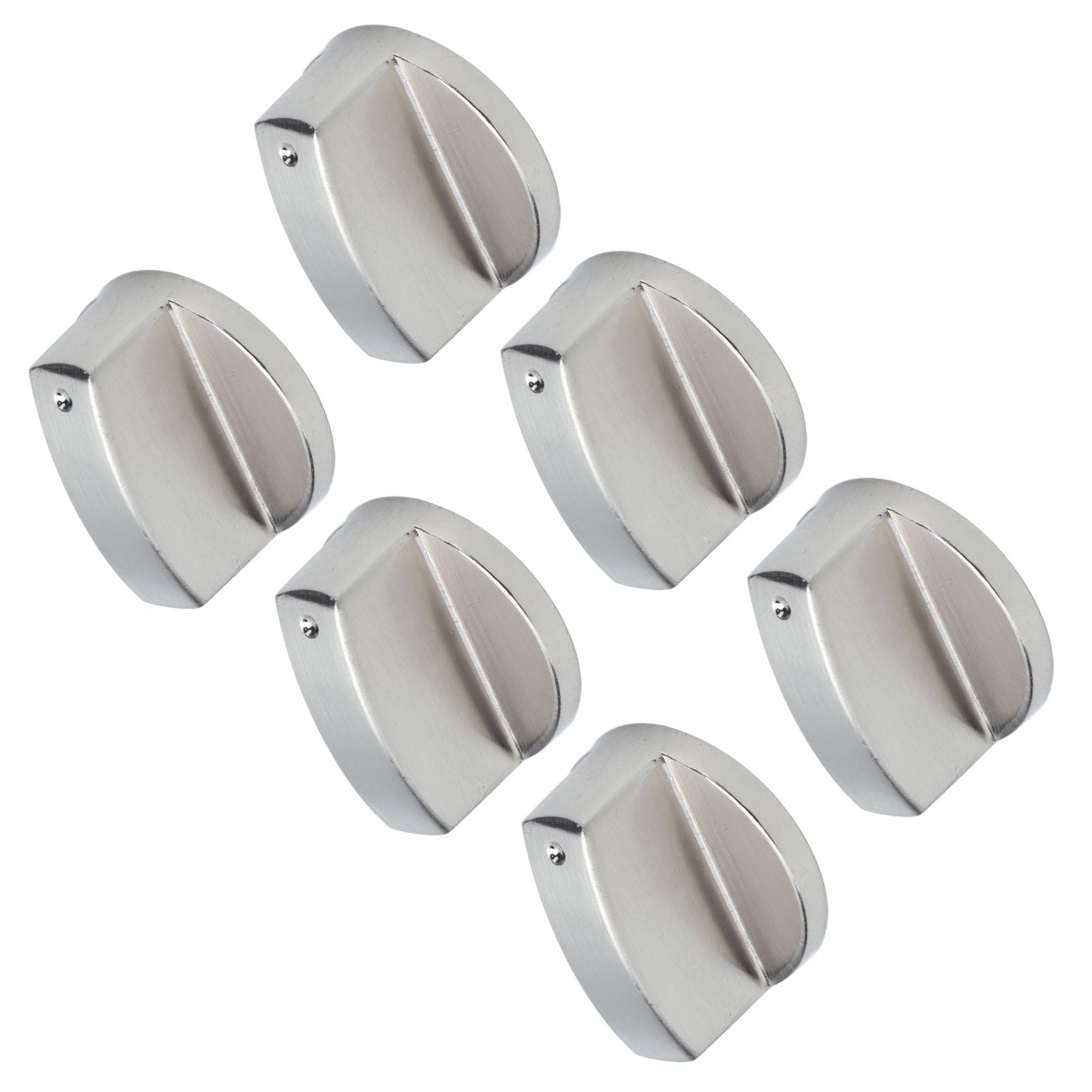 6Pcs 8mm Rotate Knob Zinc Alloy Control Knob Replacement for Kitchen Range Gas Stove Microwave Oven45°