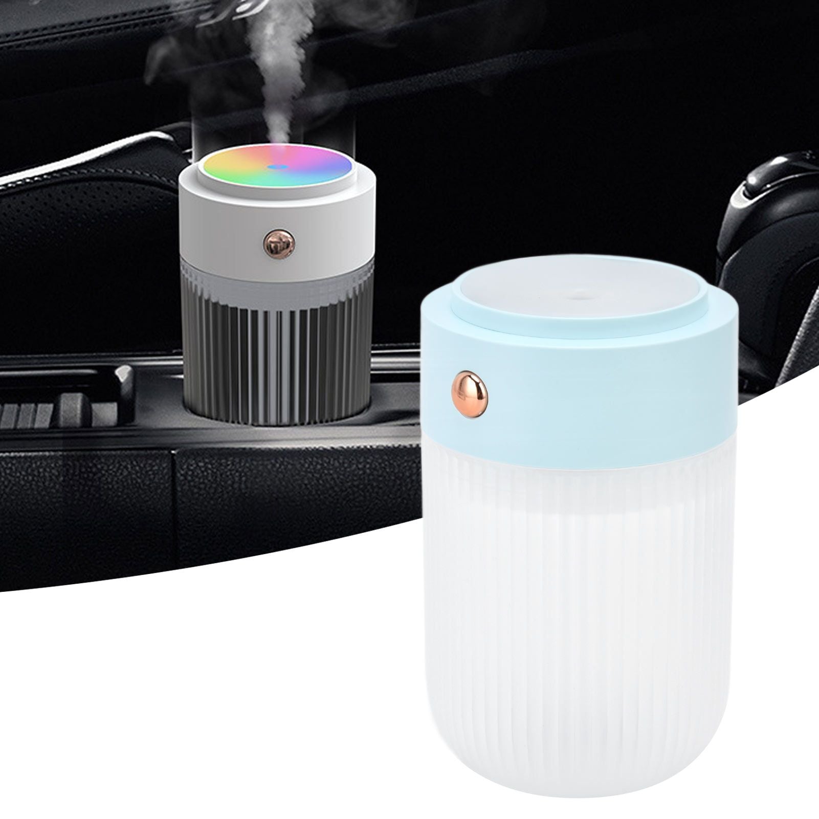 250ml Mini Air Humidifier USB Powered Colorful Lamp Humidifier for Car Office Living RoomBlue