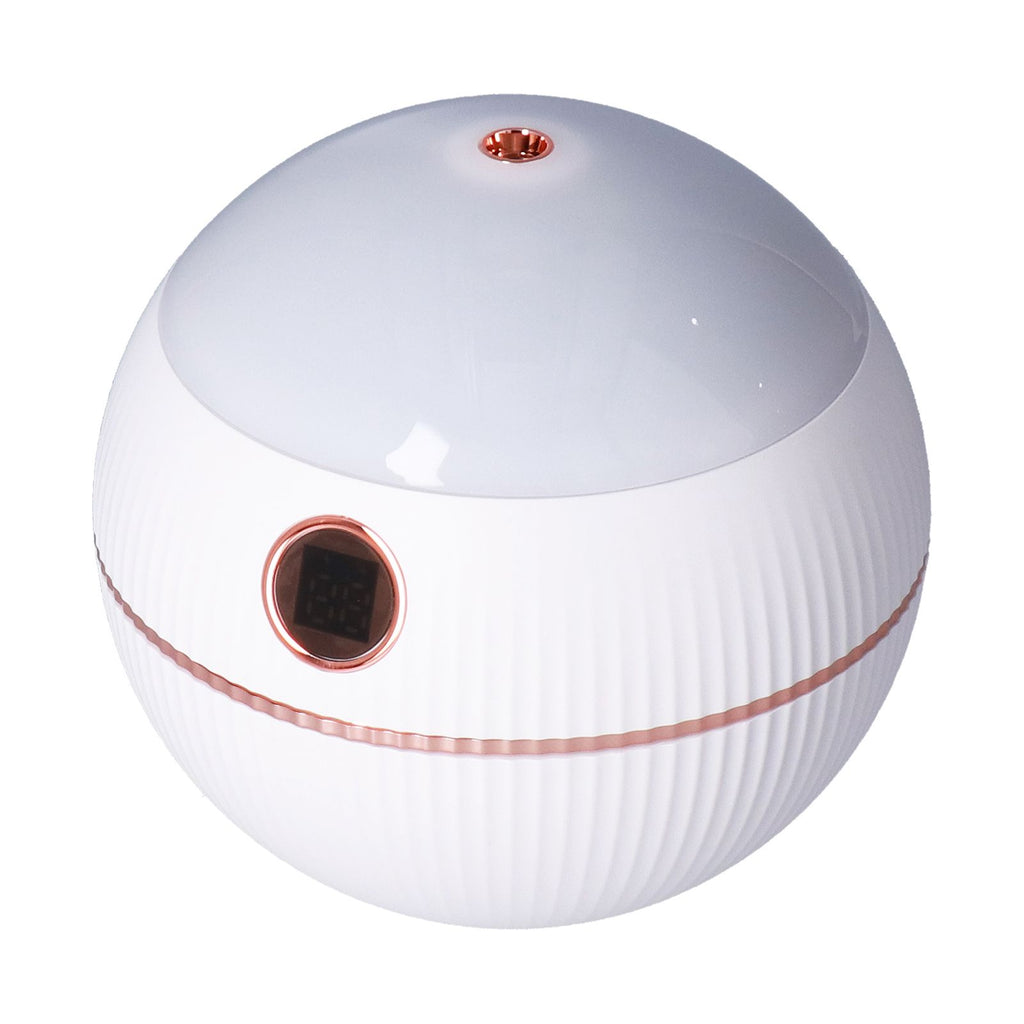 550ML Spherical Humidifier Mini Portable Star Projection Humidifier for Home Bedroom USB ChargingWhite