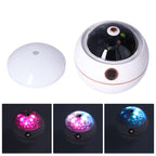 550ML Spherical Humidifier Mini Portable Star Projection Humidifier for Home Bedroom USB ChargingWhite