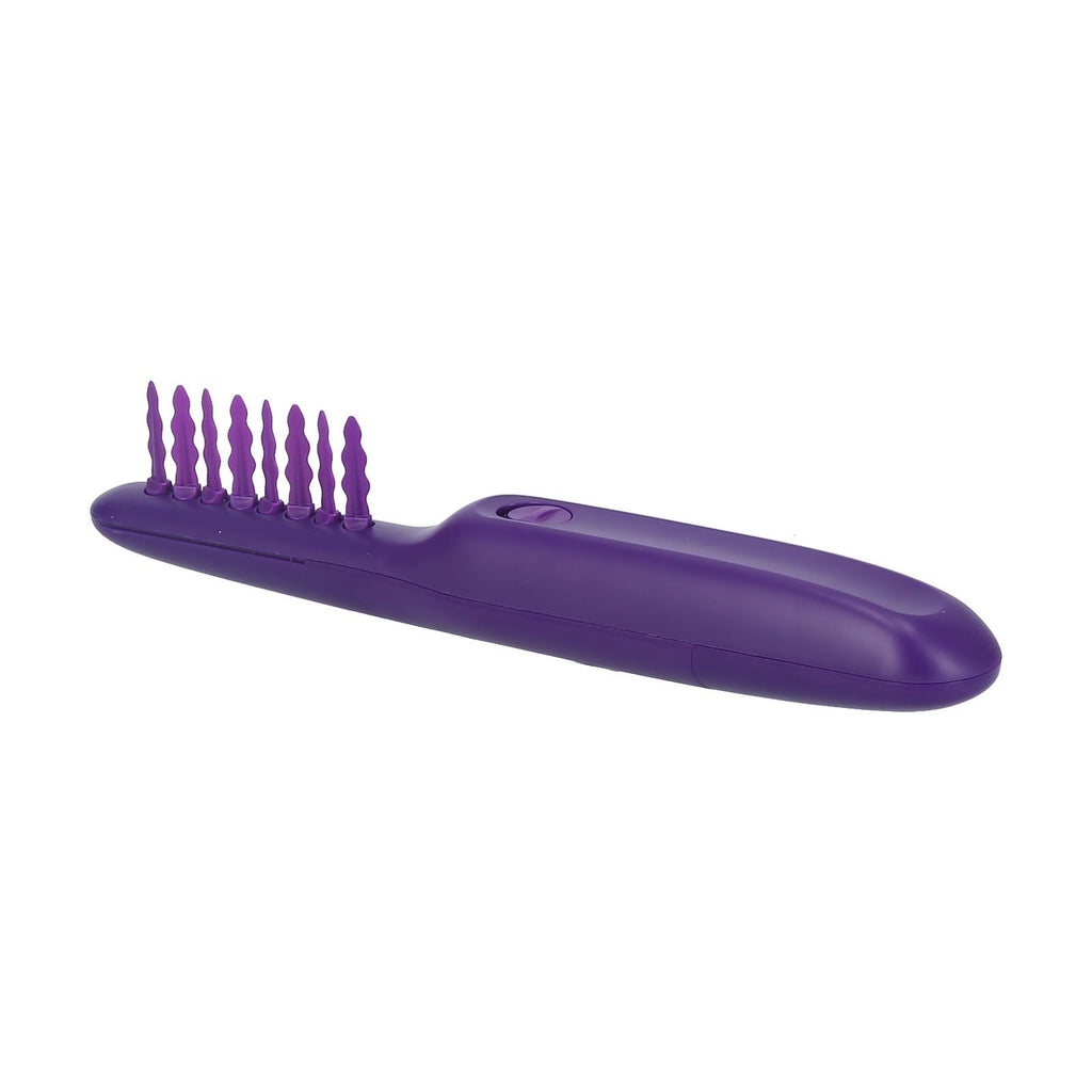 Detangling Brush Purple Anti Knotting Portable Rotatable Wet Dry Dual Use Detangler Comb for Home