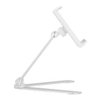 Foldable Tablet Stand 360°+180° Rotating Aluminum Alloy Stand for 4‑12in Tablet Computer 4‑7in Phone