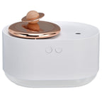 2 in 1 Rotating Planet Humidifier USB Charging Cordless Mute Spray Humidification for Home 1200MAHWhite