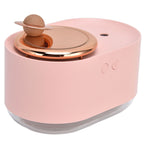 2 in 1 Rotating Planet Humidifier USB Charging Cordless Mute Spray Humidification for Home 1200MAHPink