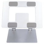 Laptop Stand Collapsible Aluminium Alloy Computer Riser Stand Silver Notebook Support Cooling Holder for Laptop Within 18in