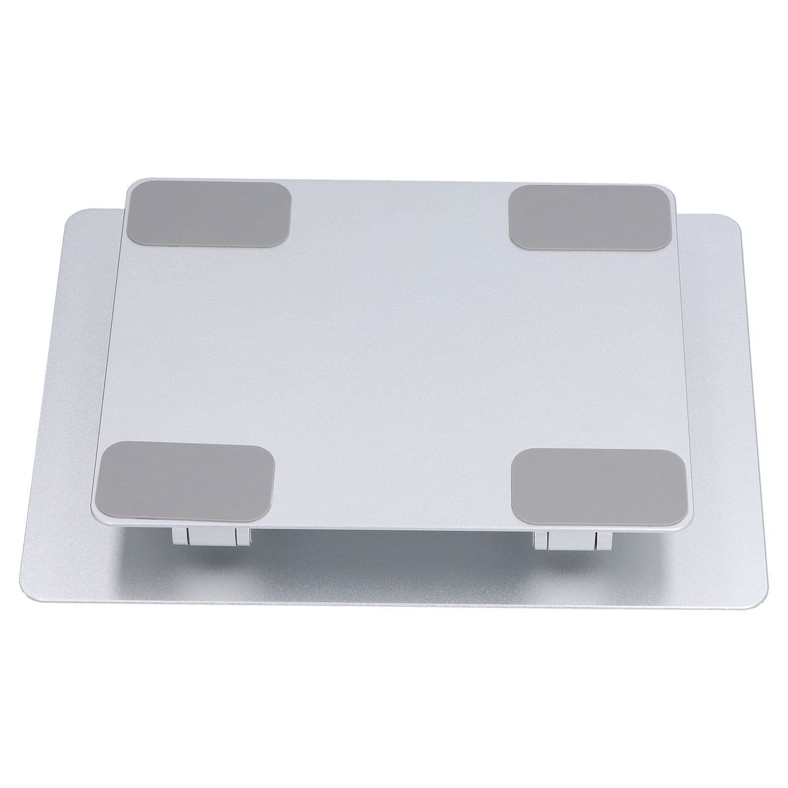 Laptop Stand Collapsible Aluminium Alloy Computer Riser Stand Silver Notebook Support Cooling Holder for Laptop Within 18in