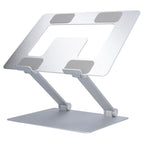 Laptop Stand Collapsible Aluminium Alloy Computer Riser Stand Silver Notebook Support Cooling Holder for Laptop Within 18in