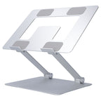Laptop Stand Collapsible Aluminium Alloy Computer Riser Stand Silver Notebook Support Cooling Holder for Laptop Within 18in