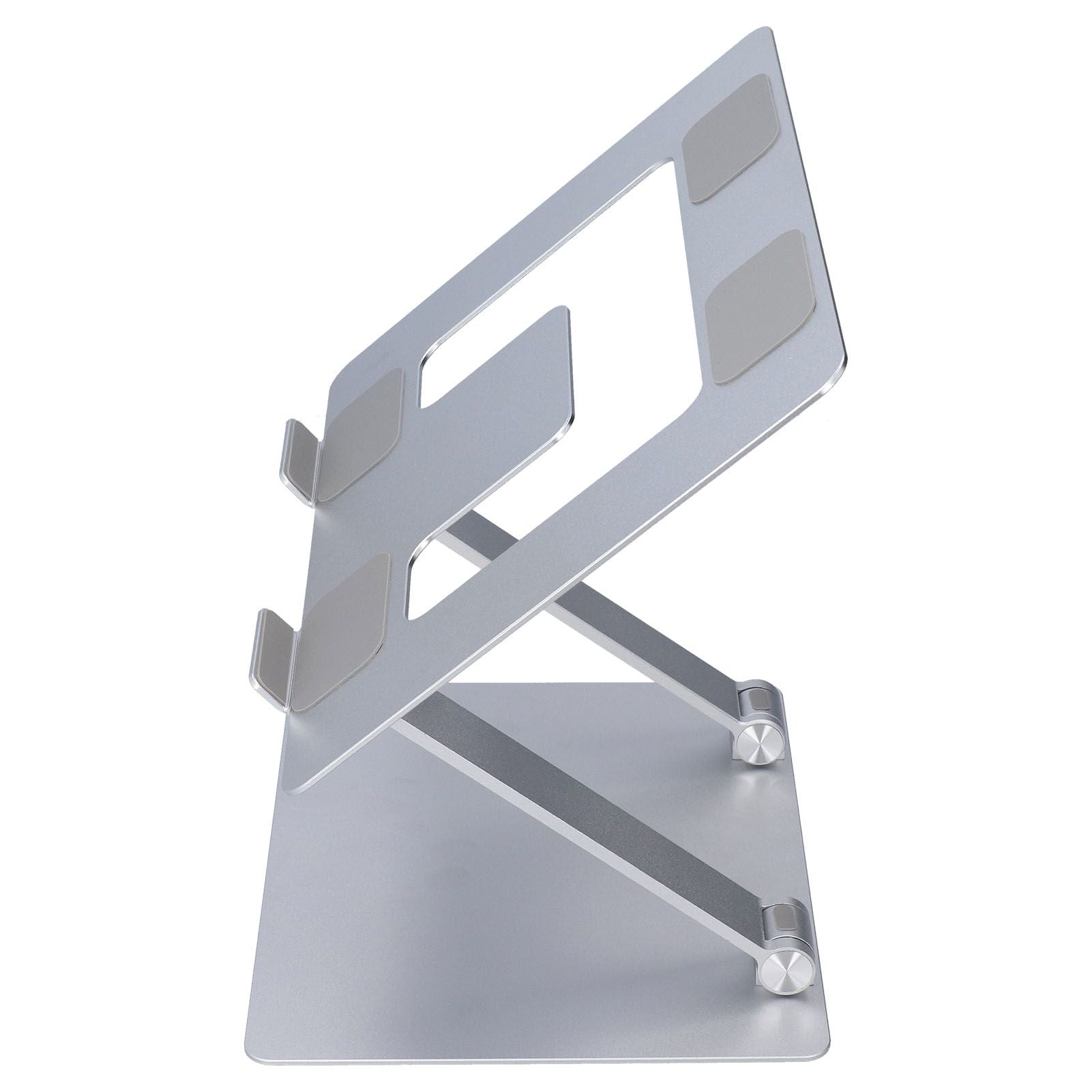 Laptop Stand Collapsible Aluminium Alloy Computer Riser Stand Silver Notebook Support Cooling Holder for Laptop Within 18in