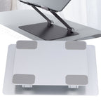 Laptop Stand Collapsible Aluminium Alloy Computer Riser Stand Silver Notebook Support Cooling Holder for Laptop Within 18in