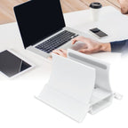 Laptop Stand ABS Notebook Computer Stand Automatic Adjustment Mobile Phone Holder Easy to Use and Stable for OfficeWhite