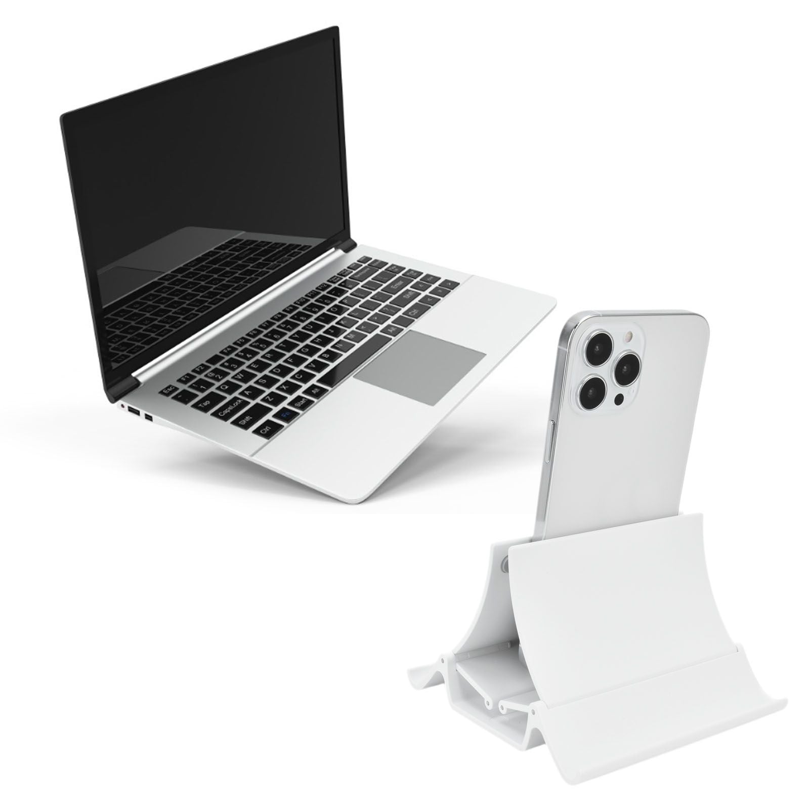 Laptop Stand ABS Notebook Computer Stand Automatic Adjustment Mobile Phone Holder Easy to Use and Stable for OfficeWhite