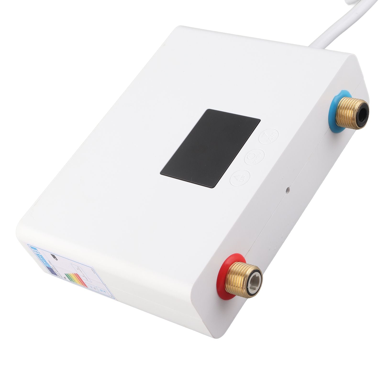 5500W Tankless Instant Electric Water Heater with Touch Panel Remote Control for Kitchen Bathroom 30‑55℃ 220VWhite