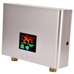 5500W Tankless Instant Electric Water Heater with Touch Panel Remote Control for Kitchen Bathroom 30‑55℃ 220VGold