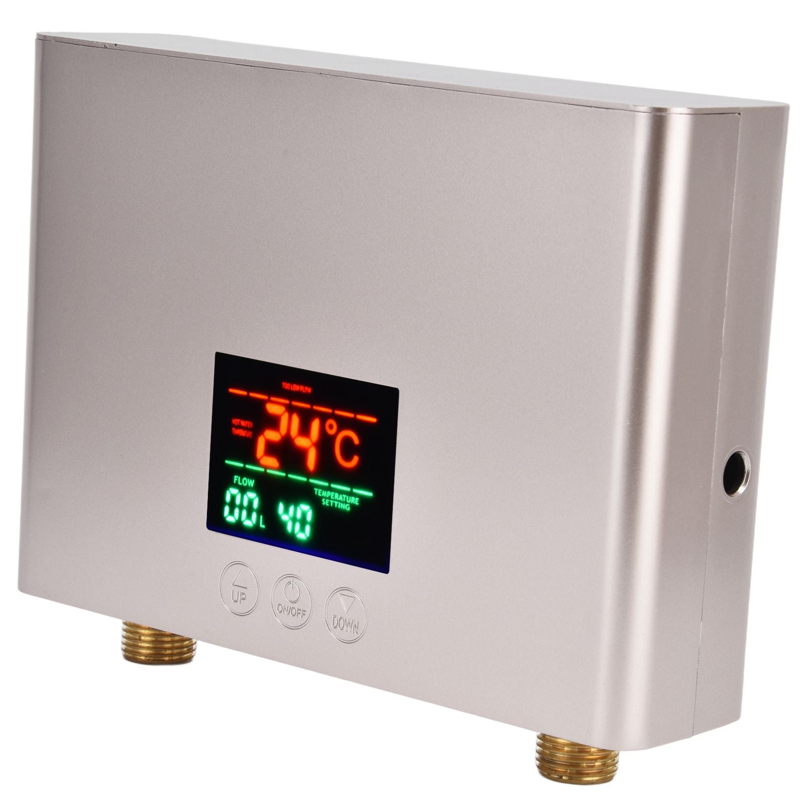 5500W Tankless Instant Electric Water Heater with Touch Panel Remote Control for Kitchen Bathroom 30‑55℃ 220VGold