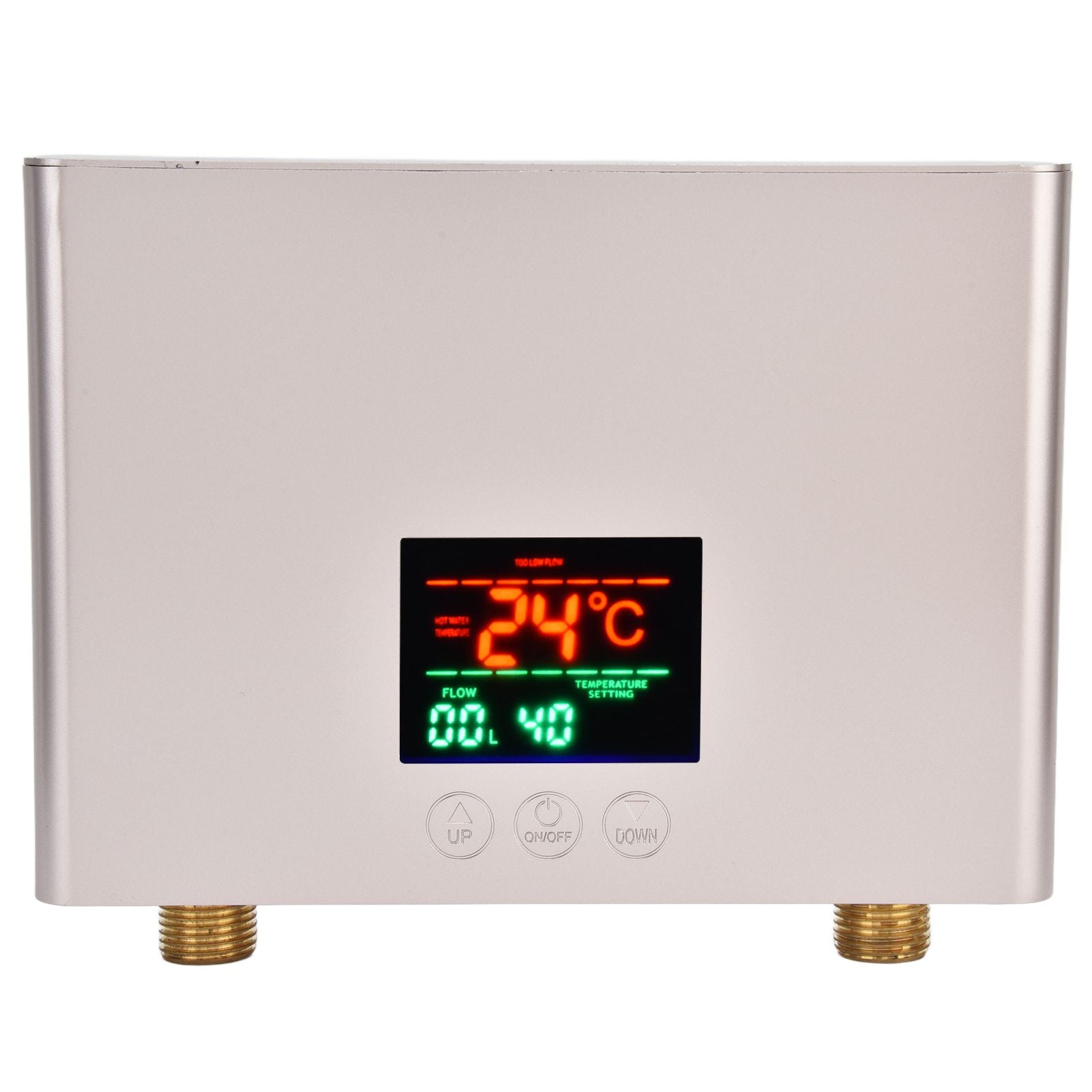 5500W Tankless Instant Electric Water Heater with Touch Panel Remote Control for Kitchen Bathroom 30‑55℃ 220VGold