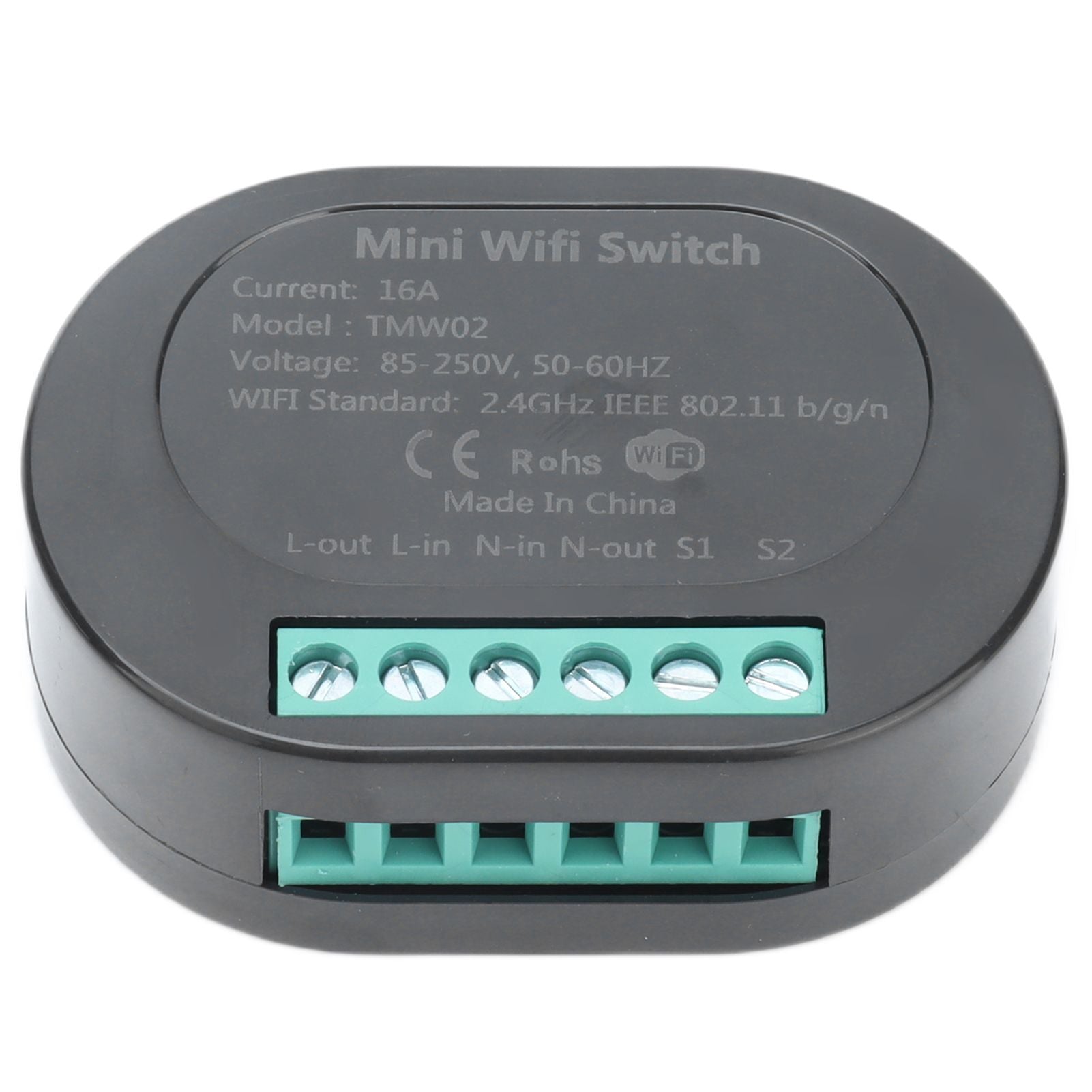 16A Smart Switch Dual Control Timeable Multifunctional On Off Controller Switch for ZigBee for Tuya 85‑250VBlack
