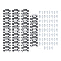 60 Set 2in 1 Furniture Concealed Connector Slide Buckle Fastener for Cabinet Wardrobe Combination AccessoriesHalf Pass