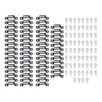 60 Set 2in 1 Furniture Concealed Connector Slide Buckle Fastener for Cabinet Wardrobe Combination AccessoriesHalf Pass