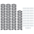 60 Set 2in 1 Furniture Concealed Connector Slide Buckle Fastener for Cabinet Wardrobe Combination AccessoriesAll Pass