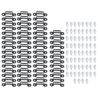 60 Set 2in 1 Furniture Concealed Connector Slide Buckle Fastener for Cabinet Wardrobe Combination AccessoriesAll Pass