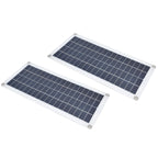 2x10W Solar Panels Kit with 30A Controller Photovoltaic Module USB 5V for RV Boat Emergency Charging