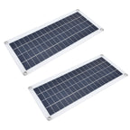 2x10W Solar Panels Kit with 30A Controller Photovoltaic Module USB 5V for RV Boat Emergency Charging