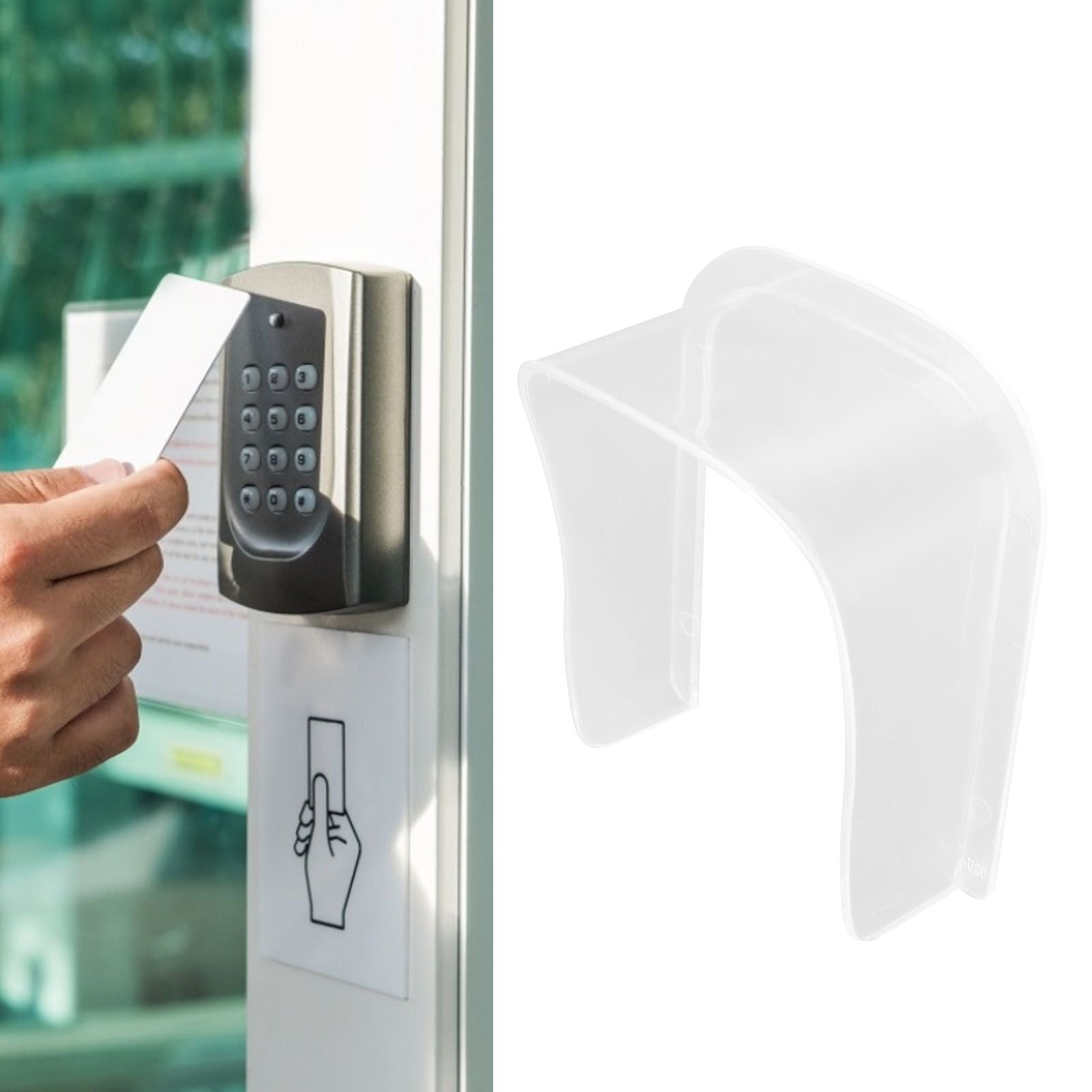 Transparent Doorbell Waterproof Shell PV Rainproof and Sunproof Cover for Door Viewer and Fingerprint Device