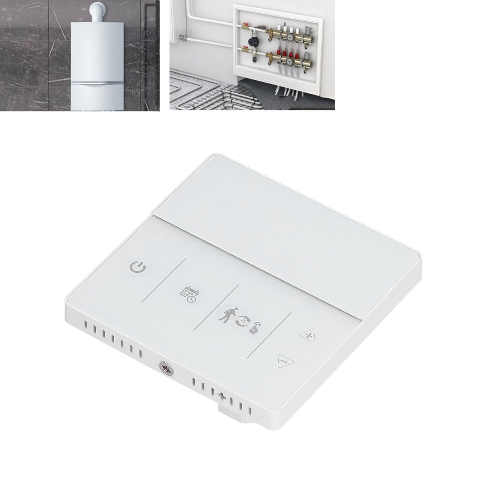 Smart Thermostat Weekly Programmable Voice Switch 10K Sensor Precise Temperature Control Boiler Thermostat for Home3A Connection Plumbing Wall Hung Boiler White 230V