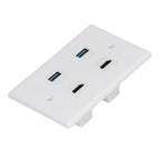 2 HD Multimedia Interface+2 USB3.0 Ports Panel Weld Free Audio Video Wall Outlet Plate Accessory