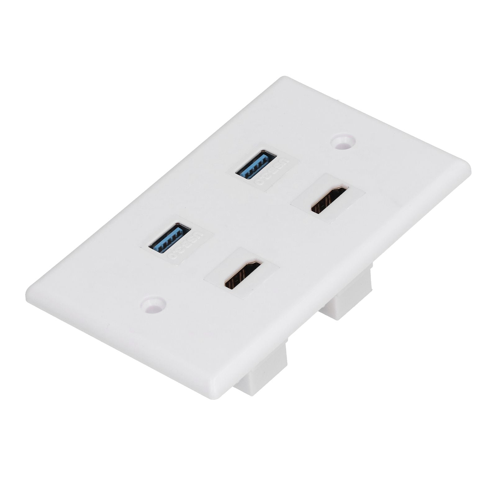 2 HD Multimedia Interface+2 USB3.0 Ports Panel Weld Free Audio Video Wall Outlet Plate Accessory