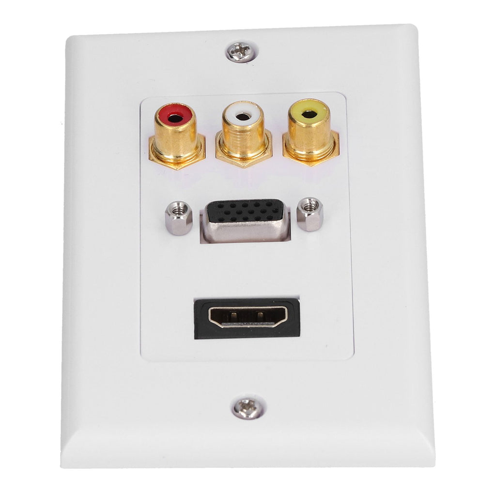 Audio Video Wall Socket ABS Wear Resistant Durable No Welding Required Integrated Multimedia Wall Panel