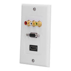 Audio Video Wall Socket ABS Wear Resistant Durable No Welding Required Integrated Multimedia Wall Panel