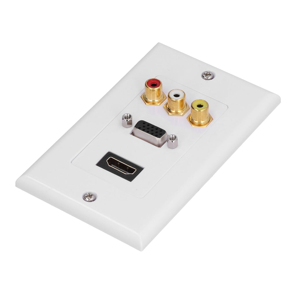 Audio Video Wall Socket ABS Wear Resistant Durable No Welding Required Integrated Multimedia Wall Panel