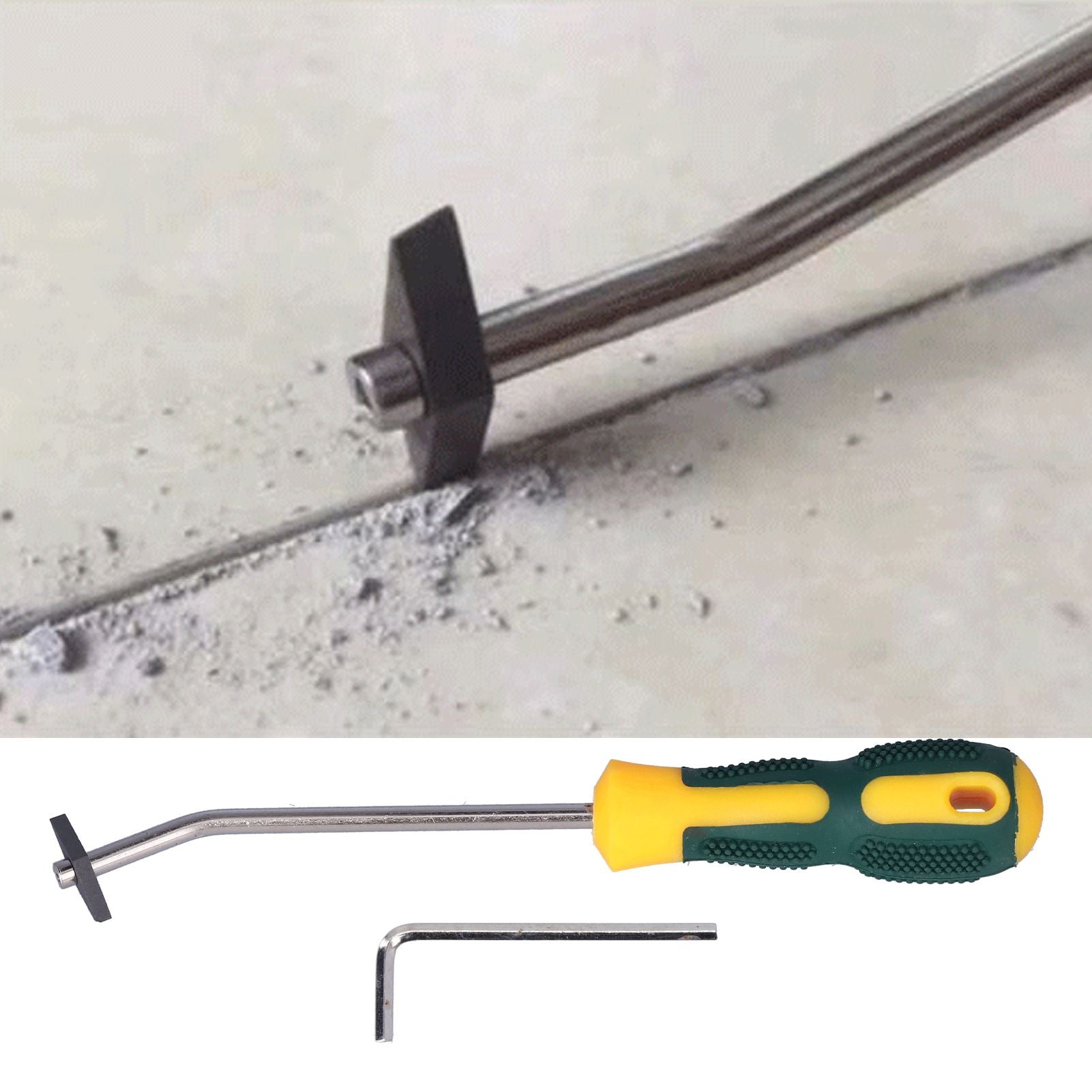 2Set Grout Removal Tool Stainless Steel Durable Efficient Portable Manual Grout Cleaner for Home Office