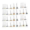 36PCs set Wire Polishing Wheel Pen Flat Bowl Shaped Steel Wire Wheel Brush Kit Accessories