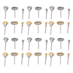 36PCs set Wire Polishing Wheel Pen Flat Bowl Shaped Steel Wire Wheel Brush Kit Accessories