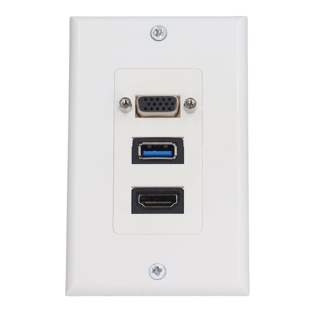 Audio Video Wall Socket 5 Gbps Embedded Installation Multimedia Port Composite Video Panel