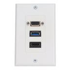 Audio Video Wall Socket 5 Gbps Embedded Installation Multimedia Port Composite Video Panel