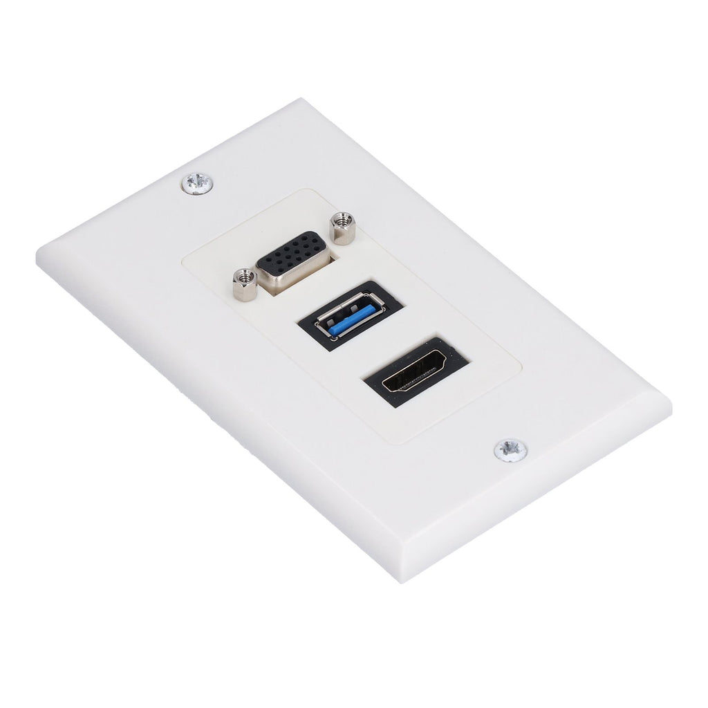 Audio Video Wall Socket 5 Gbps Embedded Installation Multimedia Port Composite Video Panel