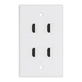 4 HD Multimedia Interface Wall Plate US Standard ABS Outlet Panel for AV Receiver Home Theater System