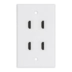 4 HD Multimedia Interface Wall Plate US Standard ABS Outlet Panel for AV Receiver Home Theater System